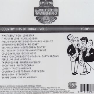 Music Maestro CG6309 - Country Hits of Today - Volume 6