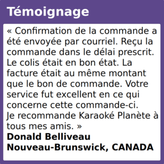 Témoignage excellent Karaoké Planète