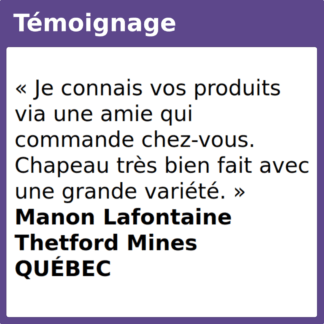 Témoignage produits Chapeau variété