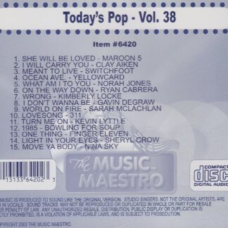 Music Maestro CG6420 - Today’s Pop - Volume 38