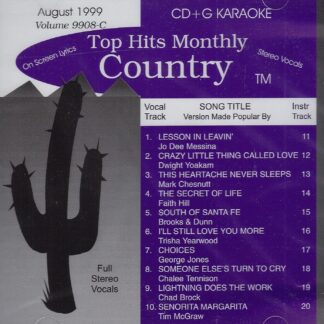 Top Hits Monthly THC9908 - Country August 1999